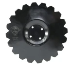Talerz zębaty fi - 460 mm, grubość - 3,5 mm, 4 - otwory / rozstaw 98 mm, stal borowa 45-48hrc, Z-20; wewnętrznie przetłoczony Brona talerzowa, typ ARES 1680130040 Agro BULL 
