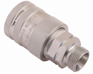 Szybkozłącze hydrauliczne gniazdo z eliminatorem ciśnienia M22x1.5 gwint zew. EURO PUSH-PULL Waryński