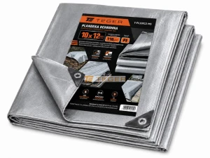 Plandeka MOCNA 10x12m (srebrna) gramatura 110g/m2 TEGER